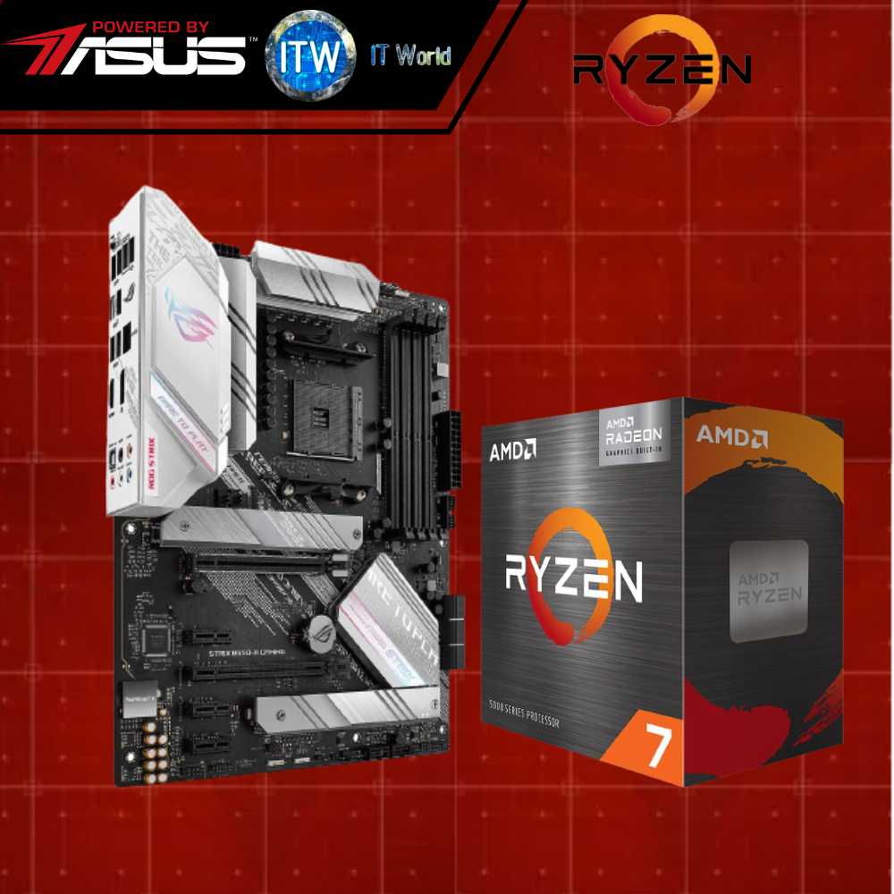 AMD Ryzen 7 5700G Processor with Asus ROG STRIX B550-A GAMING Motherboard Bundle