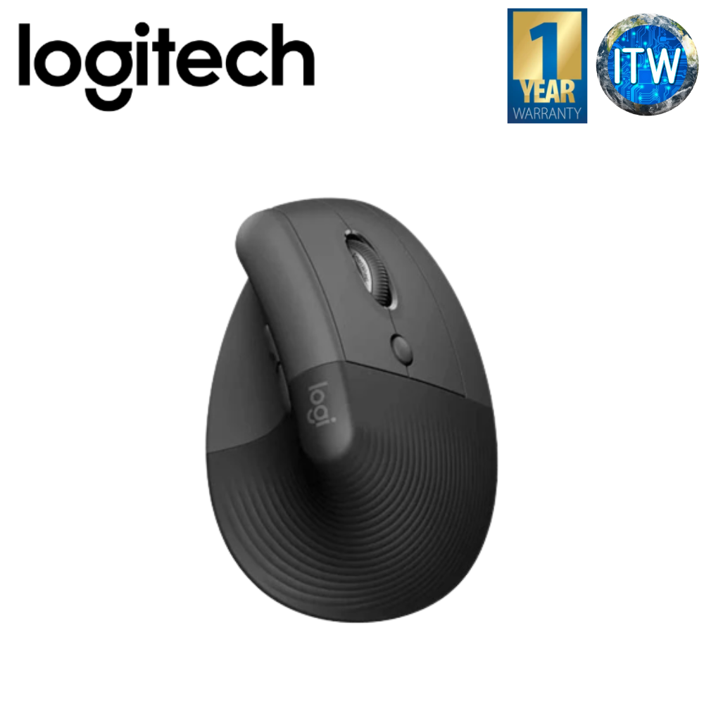 Logitech Lift Vertical Ergonomic Wireless Mouse (Rose/Graphite)