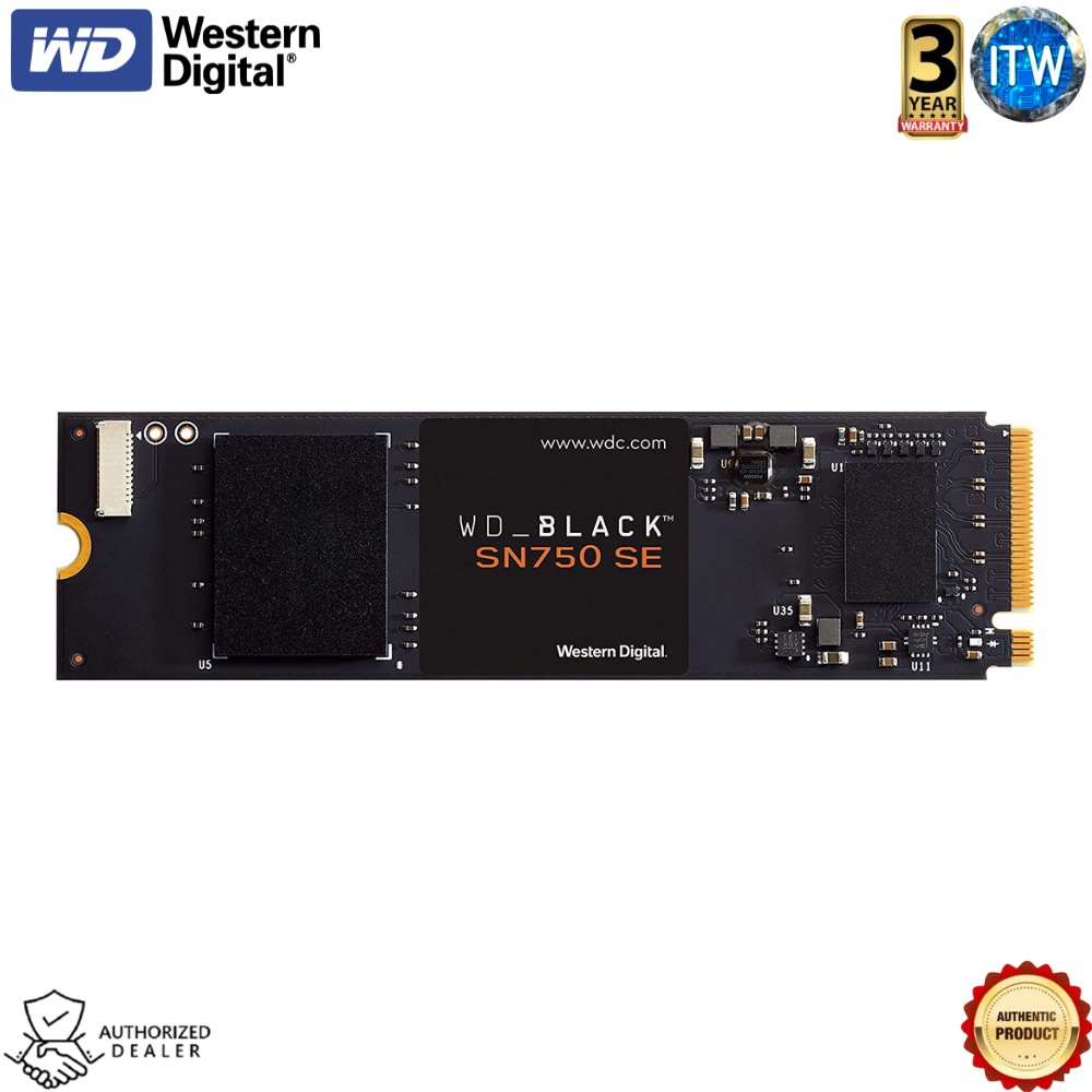 ITW | Western Digital SN750 SE Black 1TB M.2 PCIe Gen4 Internal SSD (WDS100T1B0E)