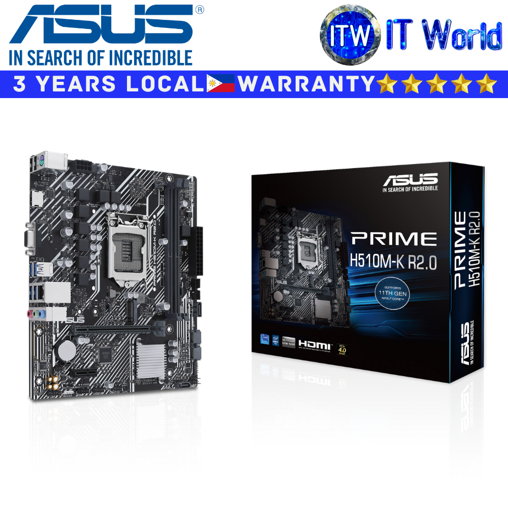 ASUS Motherboard Prime H510M-K R2.0 microATX LGA1200 DDR4