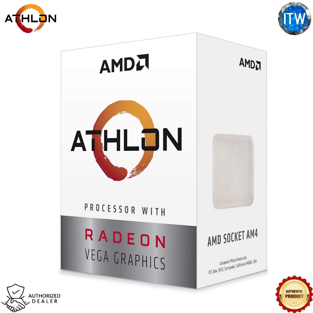 AMD Athlon 3000G 3.5GHz 2-Core, 4-Thread Processor