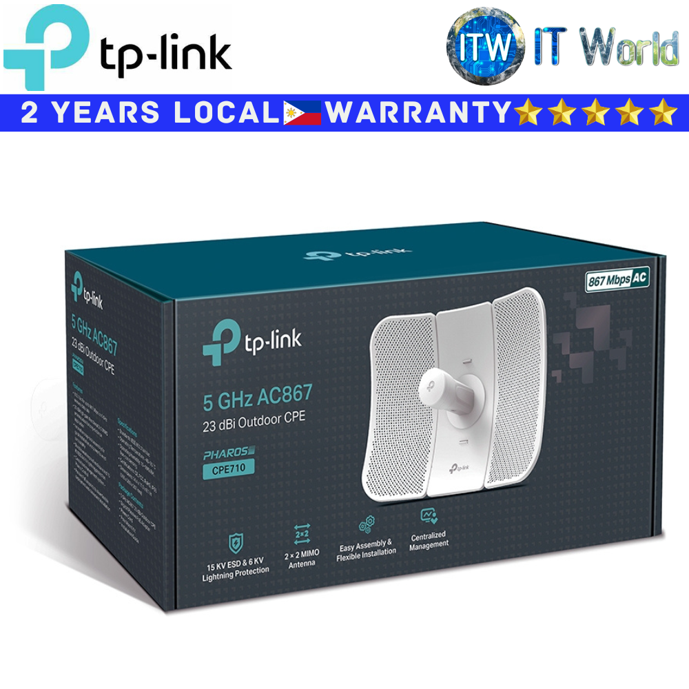 TP-Link CPE710 5Ghz AC867 23dBi Outdoor CPE Pharos WISP Long Range Wireless