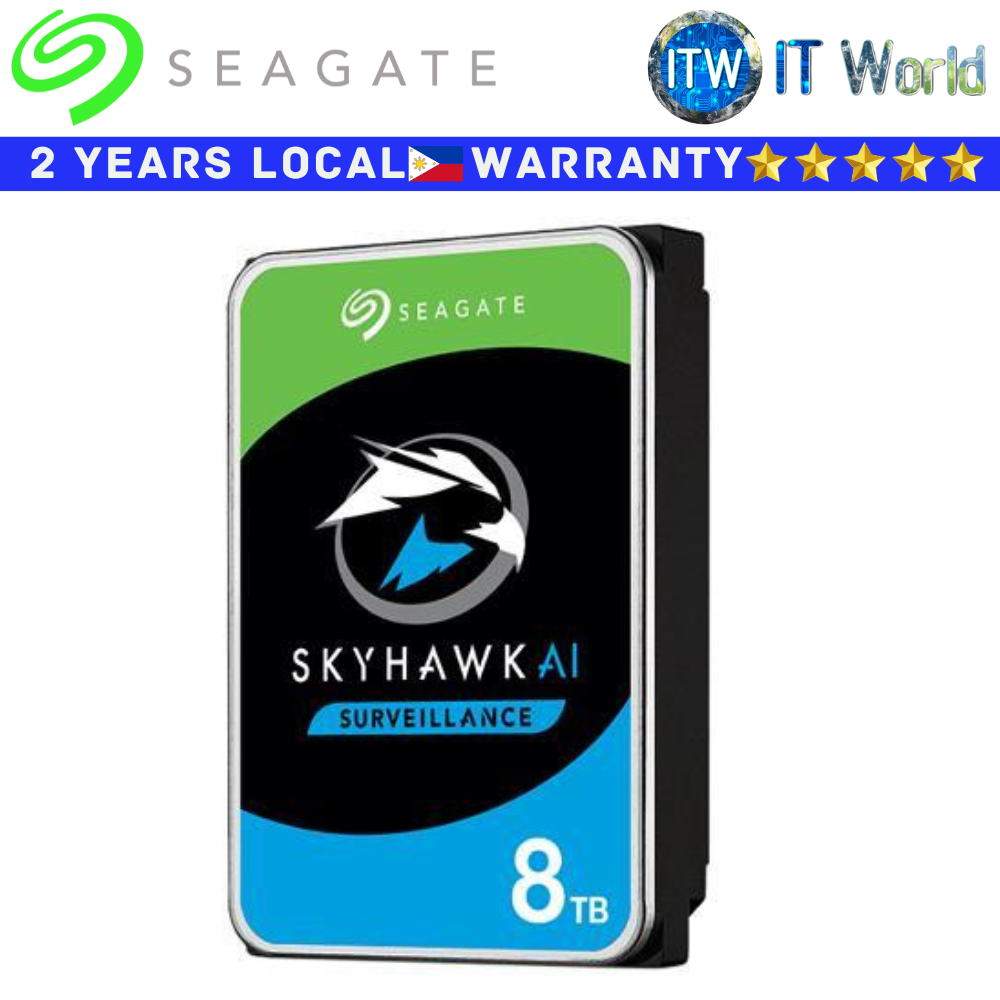 Seagate Hard Drive HDD Skyhawk AI 8TB 3.5&quot; SATA 6Gb/s 256MB 7200RPM Internal (ST8000VE001)