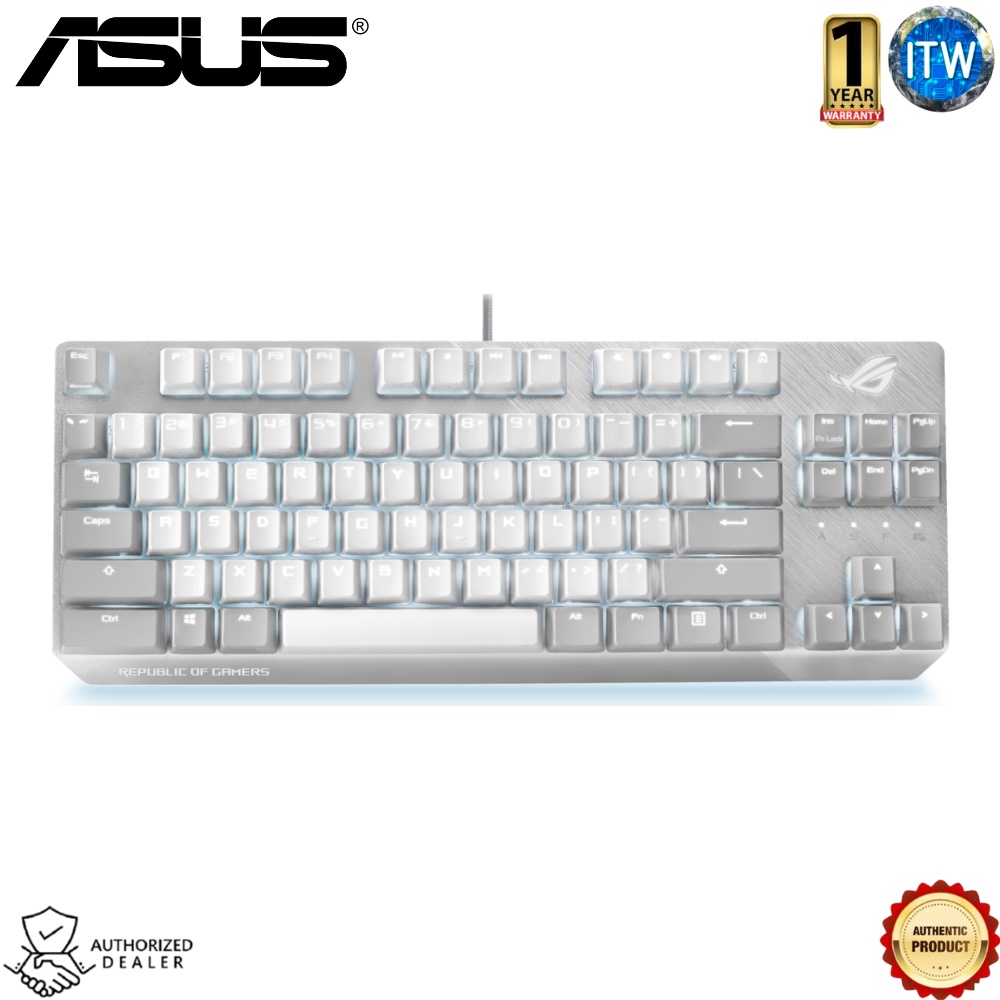 Asus ROG Strix Scope NX TKL Moonlight White wired mechanical RGB gaming keyboard (Nx Red)