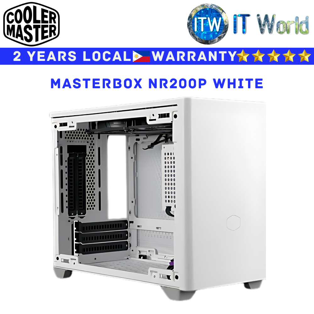 Cooler Master Computer PC Case Masterbox NR200P White mini-ITX / V2 Black Tempered Glass (NR200P White)