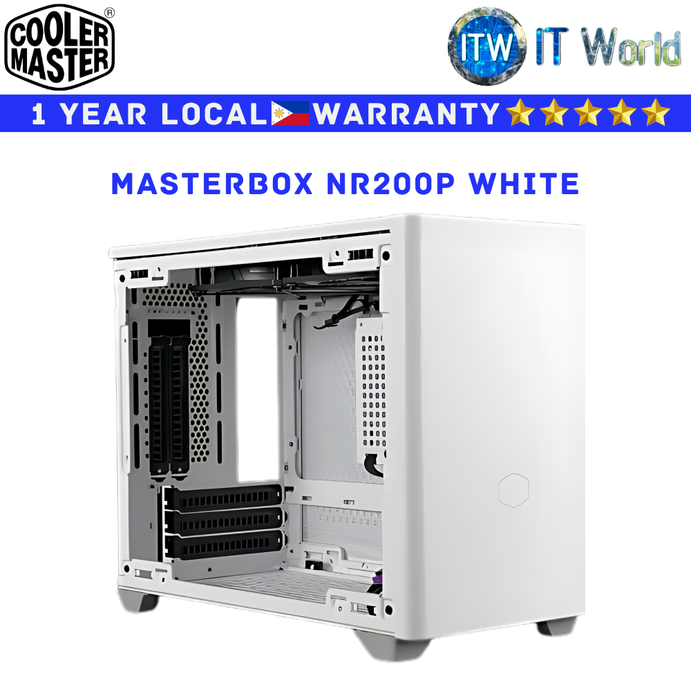 Cooler Master Computer PC Case Masterbox NR200P White mini-ITX Tempered Glass (MCB-NR200P-WGNN-S00)