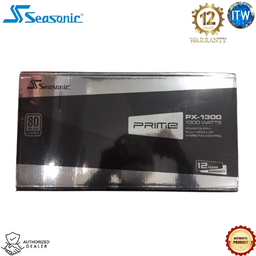 Seasonic PRIME 1300W 80+ Platinum ATX 12V 135mm FDB Fan Fully Modular Power Supply Unit (SSR-1300PD)