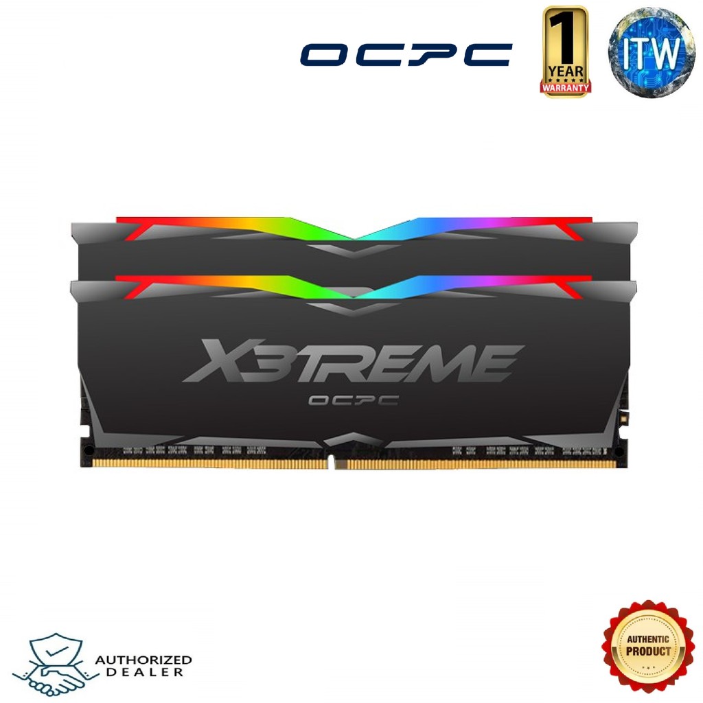 OCPC X3TREME RGB (Aura Sync) 16GB (2x8GB) 3200MHz DDR4 CL16 Memory RAM (Black) - MMX3A2K16GD432C16