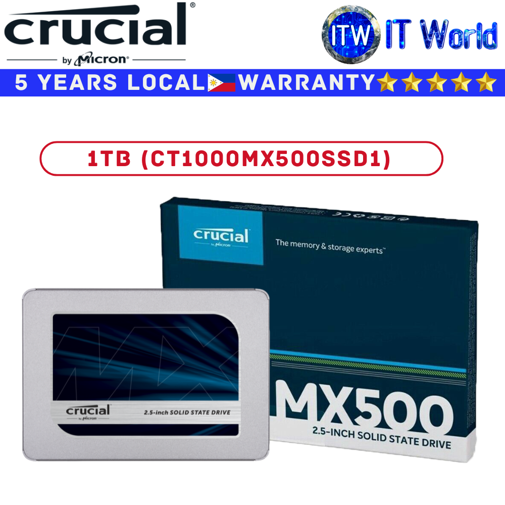 Crucial SSD 3D Nand SATA 2.5&quot; Internal 1TB (CT1000MX500SSD1)