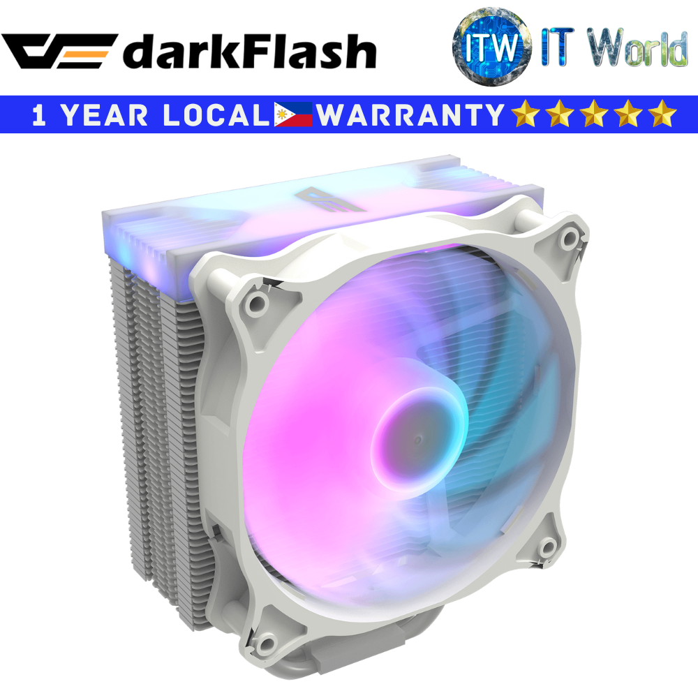 Darkflash CPU Cooler Fan Darkair A-RGB 5V3pin Four Heatpipes Design (White)