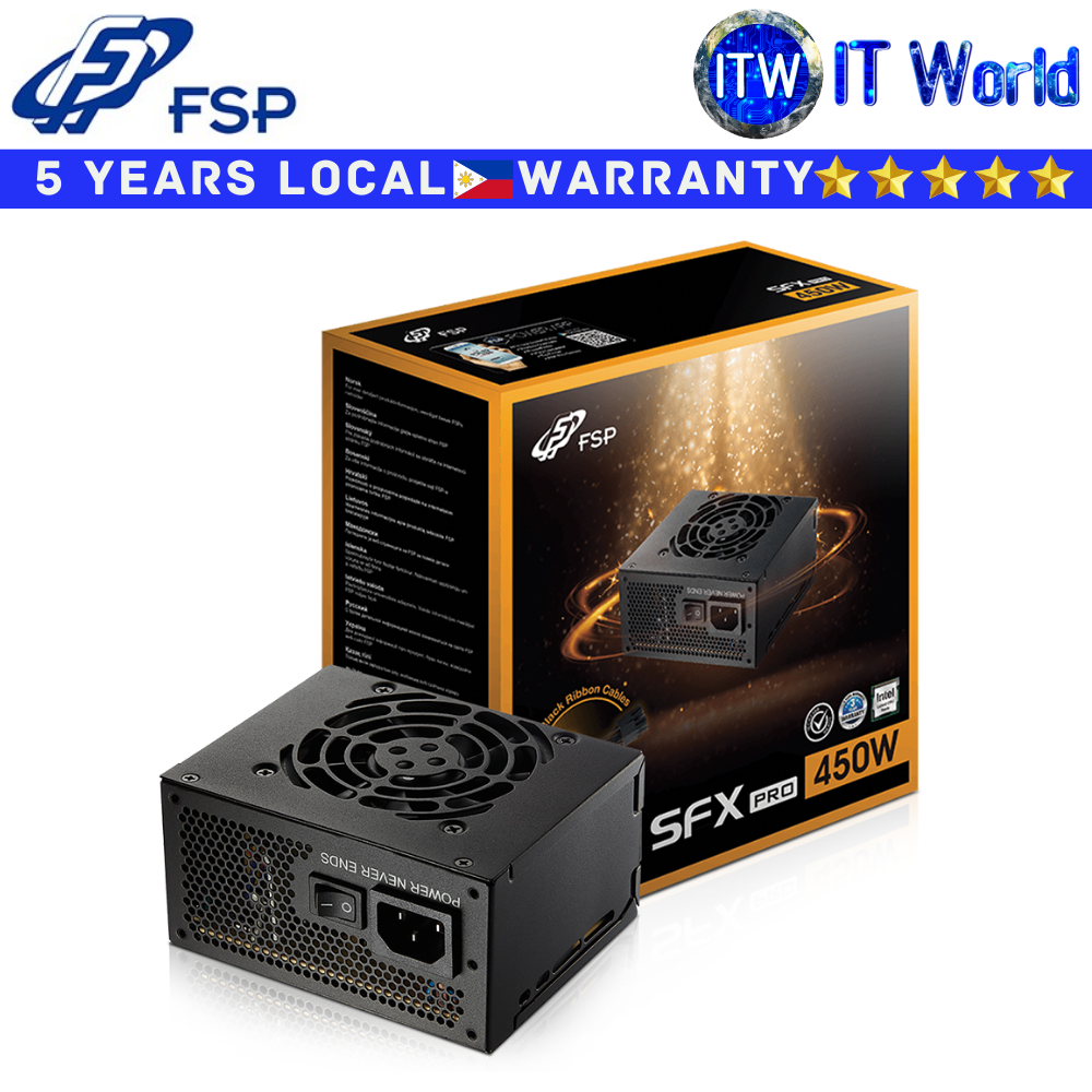 FSP PSU 450W Power Supply Unit SFX Pro 450W 80+ Bronze Certification Active PFC (FSP450-50SAC)