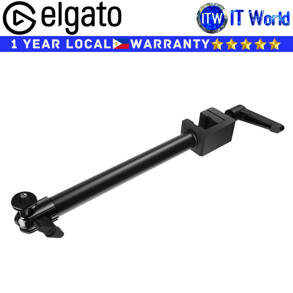 Elgato Solid Arm Auxiliary Holding Arm for Cameras Light Multi-mount Black (EL-10AAG9901)