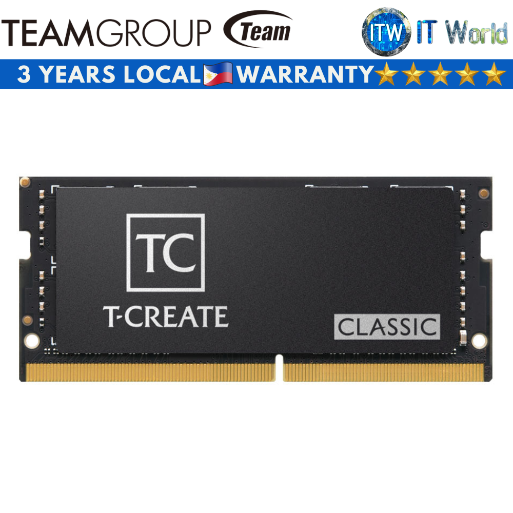 Teamgroup DDR4 RAM 16GB (1x16GB) 3200Mhz Classic SODIMM Laptop Memory (TTCBD416G3200HC22-S01)