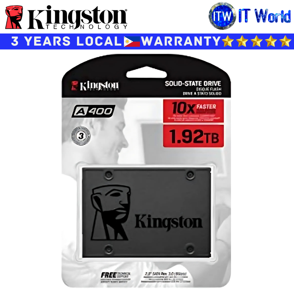 Kingston 1.92TB SSD A400 SATA III 2.5&quot; 3D NAND up to 500MB/s, 450MB/s Write (SA400S37/1920G)