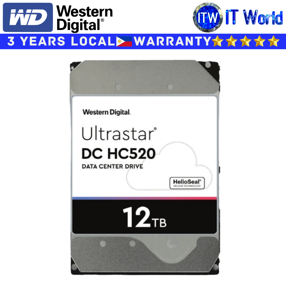 Western Digital Hard Drive HDD Ultrastar DC HC520 12TB 3.5&quot; 7200RPM 256MB Internal (0F30146)