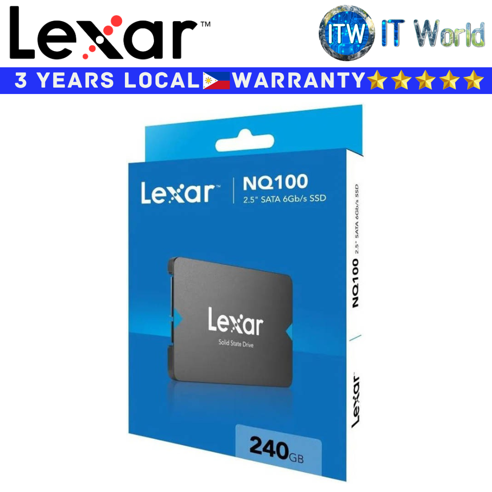 Lexar 240GB SSD NQ100 2.5&quot; SATA III 6Gb/s Internal (LNQ100X240G-RNNNG)