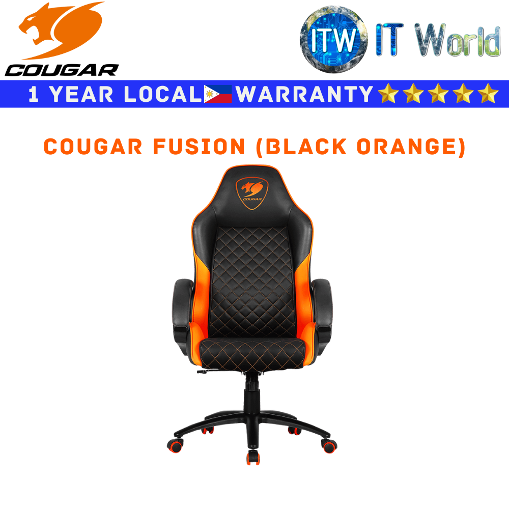 Cougar Gaming Chair Fusion Black Orange Comfortable Chair (Fusion Black Orange)