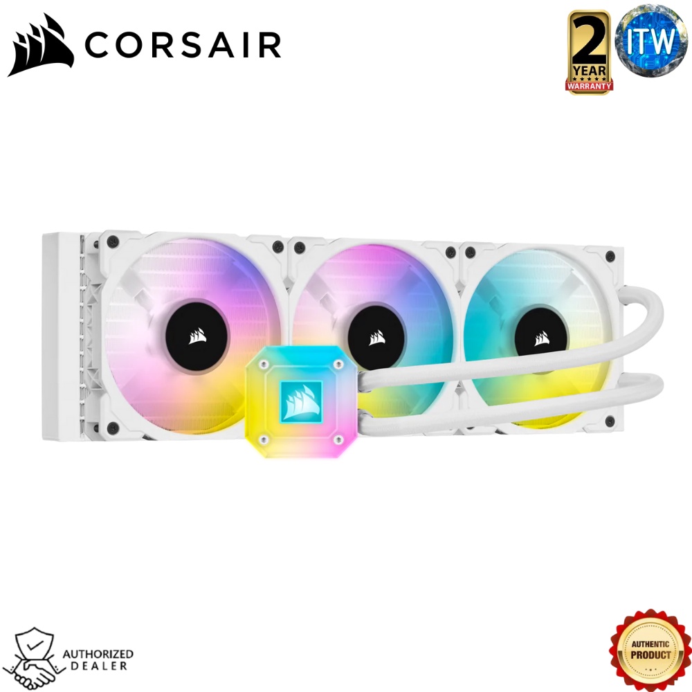 Corsair iCUE H150i ELITE CAPELLIX Liquid CPU Cooler — White (CW-9060051-WW)