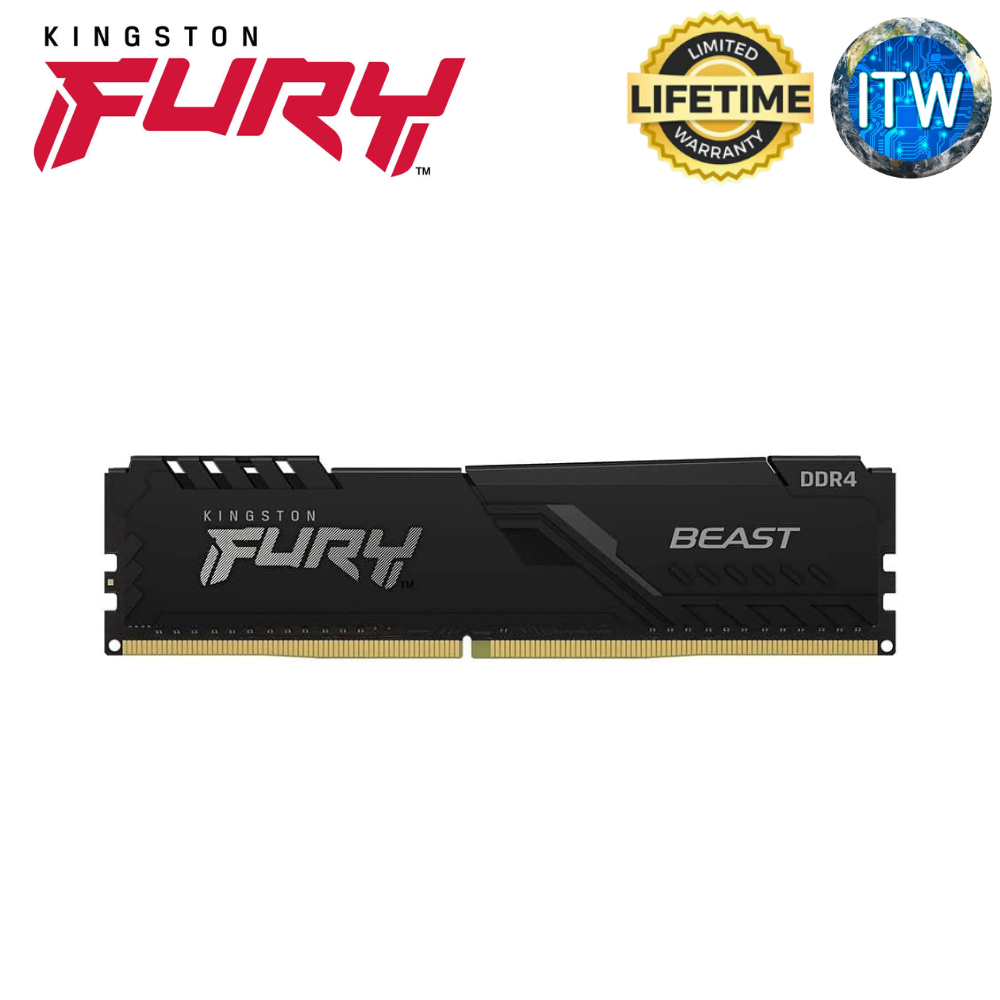 ITW | Kingston Fury Beast 16GB DDR4-2666Mhz DIMM Desktop Memory Single Module (KF426C16BB1/16)