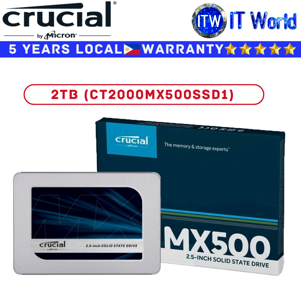 Crucial SSD 3D Nand SATA 2.5&quot; Internal 2TB (CT2000MX500SSD1)