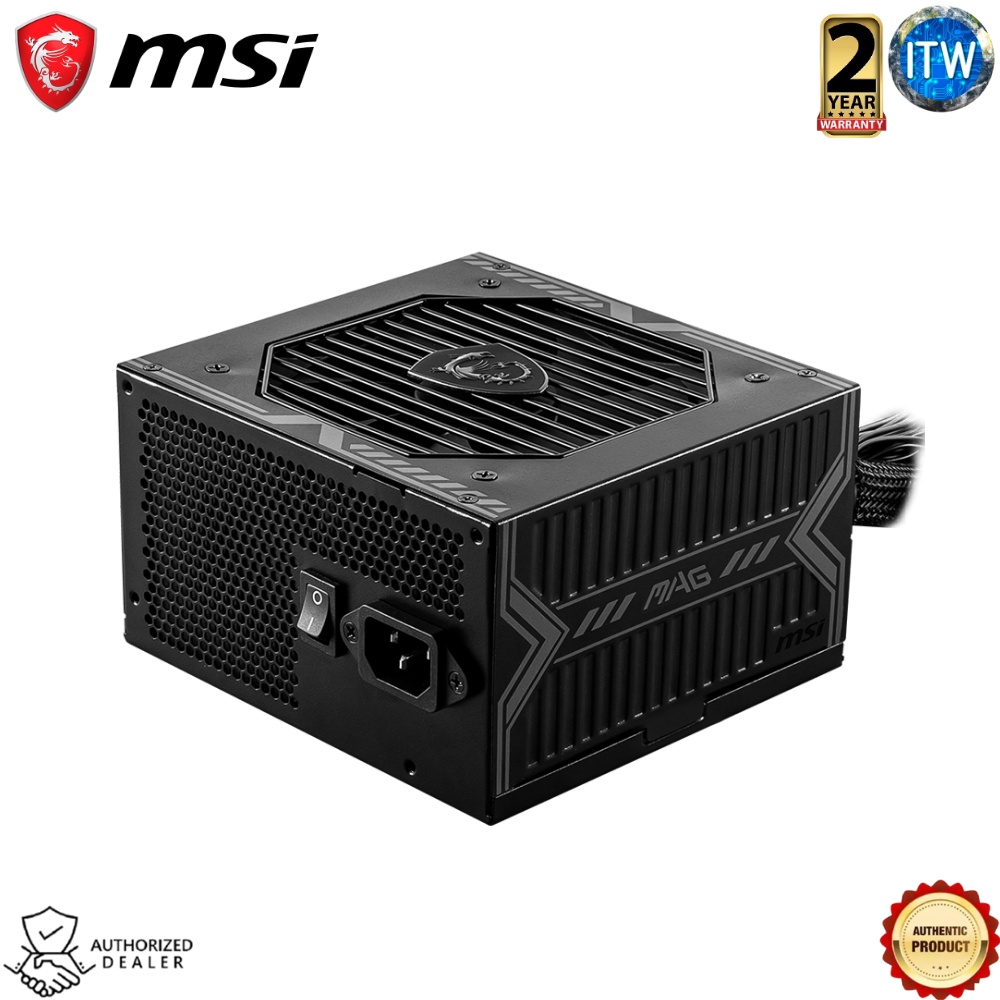 MSI Mag A650BN 650W 80+ Bronze Non-Modular Power Supply Unit