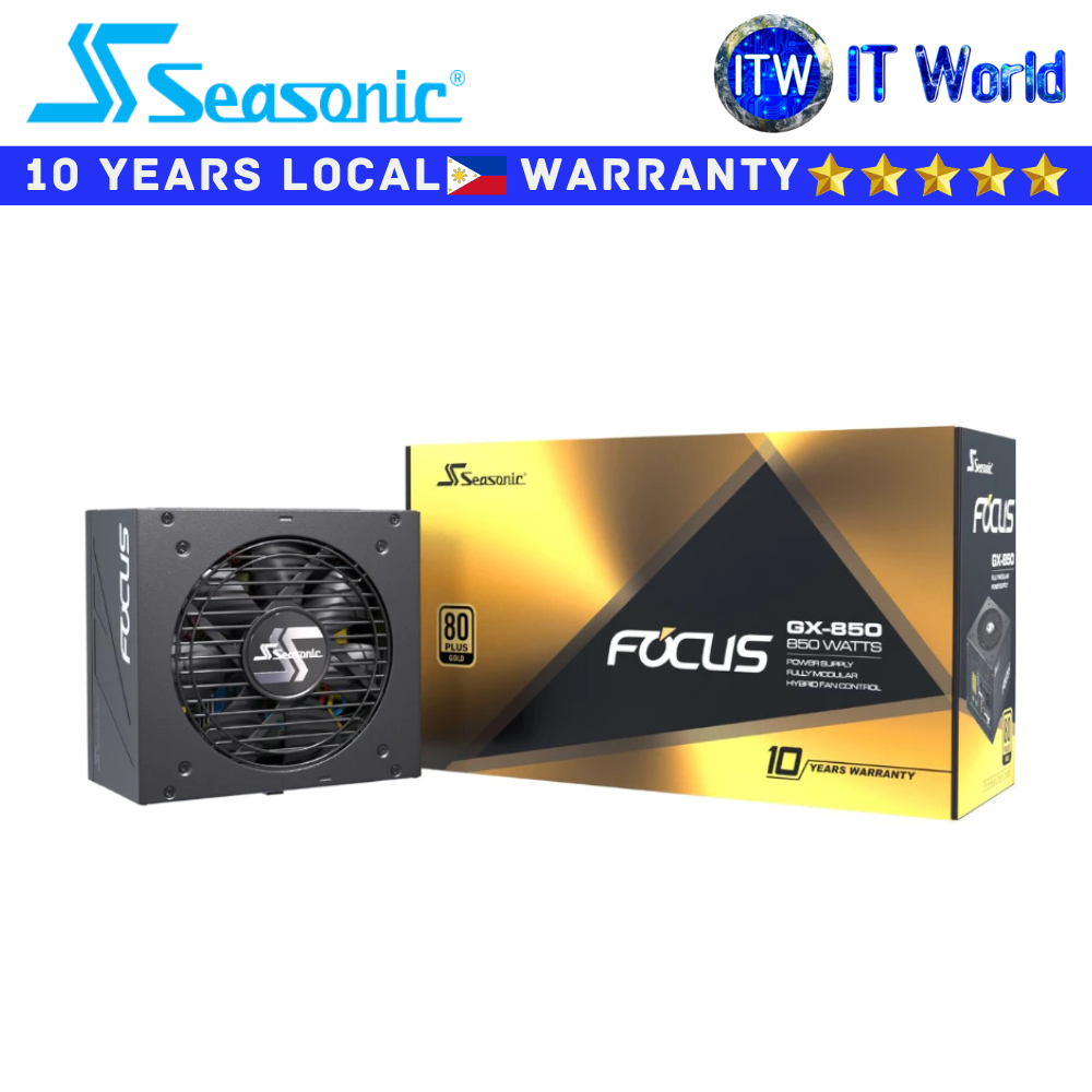 Seasonic PSU 850 Watts Power Supply Units GX-850 80+ Gold Fully Modular (SSR-850FX)