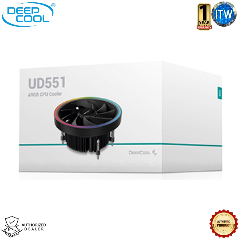 DeepCool UD551 - Addressable RGB LED CPU Air Cooler (R-UD551-BKAMAB-G-1)