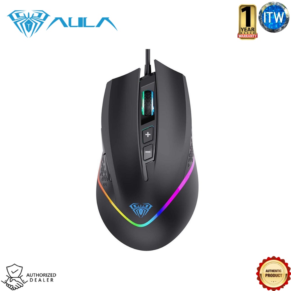 AULA F805 - 6400DPI RGB Gaming Mouse Wired with Side Buttons