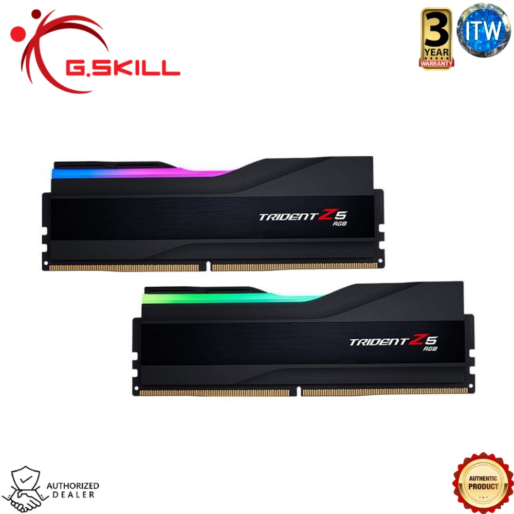 G.Skill Trident Z RGB 32GB (16GBx2) DDR5-6000Mhz CL36 1.35V RAM (F5-6000J3636F16GX2-TZ5RK)