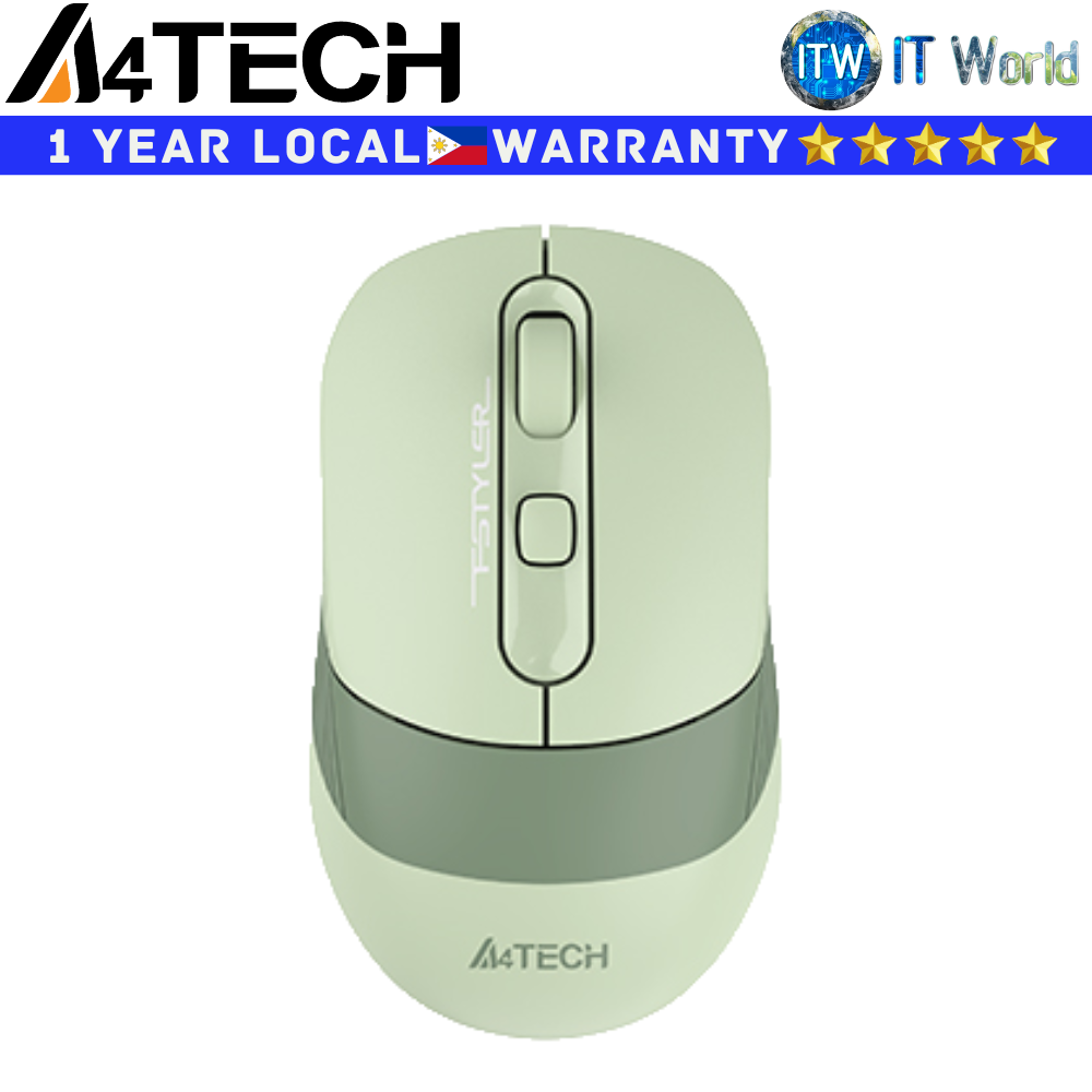 A4Tech Wireless Mouse FB10C Optical Dual Mode Rechargeable (Matcha Green)