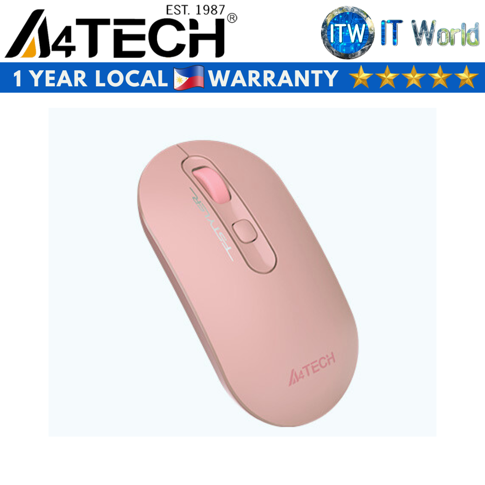 A4Tech Wireless Mouse FG20 Bluetooth 2.4GHz Symmetric Optical (Pink)