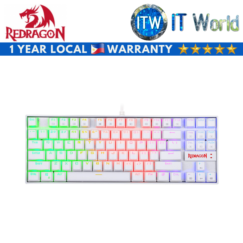 Redragon Kumara K552A - 60% Compact, 87 Key, Wired Mechanical Gaming Keyboard for Windows PC Gamers