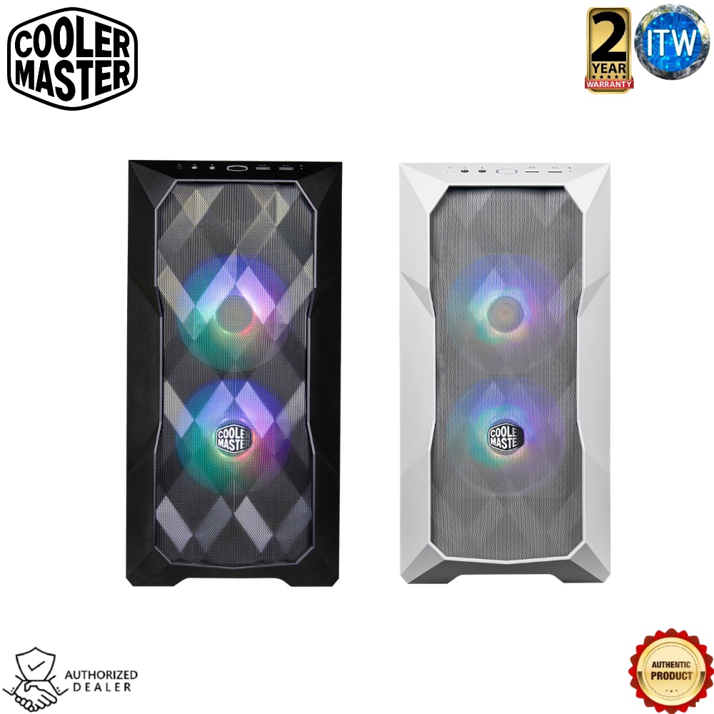Cooler Master TD300 MESH - Side Panel Tempered Glass, Support Mini-ITX &amp; Micro ATX, Mini Tower PC Case