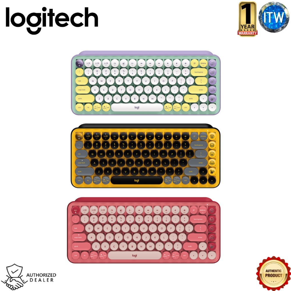 Logitech POP KEYS Wireless Mechanical Keyboard with Customizable Emoji Keys