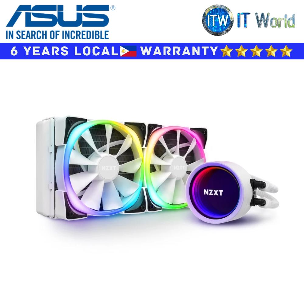 NZXT CPU Cooler Fan AIO Liquid Cooler Kraken X53 RGB 240mm White (RL-KRX53-RW)