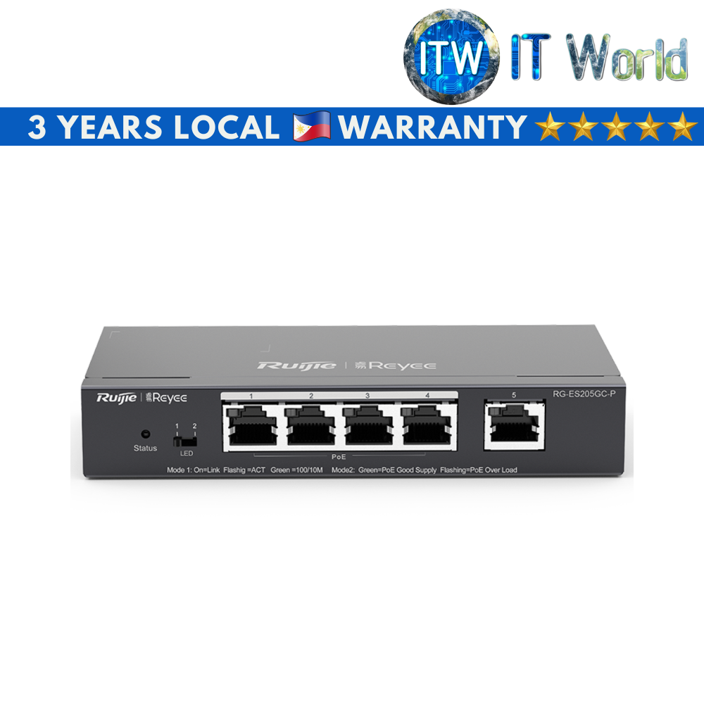 Ruijie Reyee RG-ES205GC-P 5-Port Gigabit Smart Cloud Managed PoE Switch