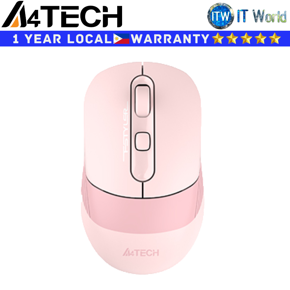 A4Tech Wireless Mouse FB10C Optical Dual Mode Rechargeable (Baby Pink)