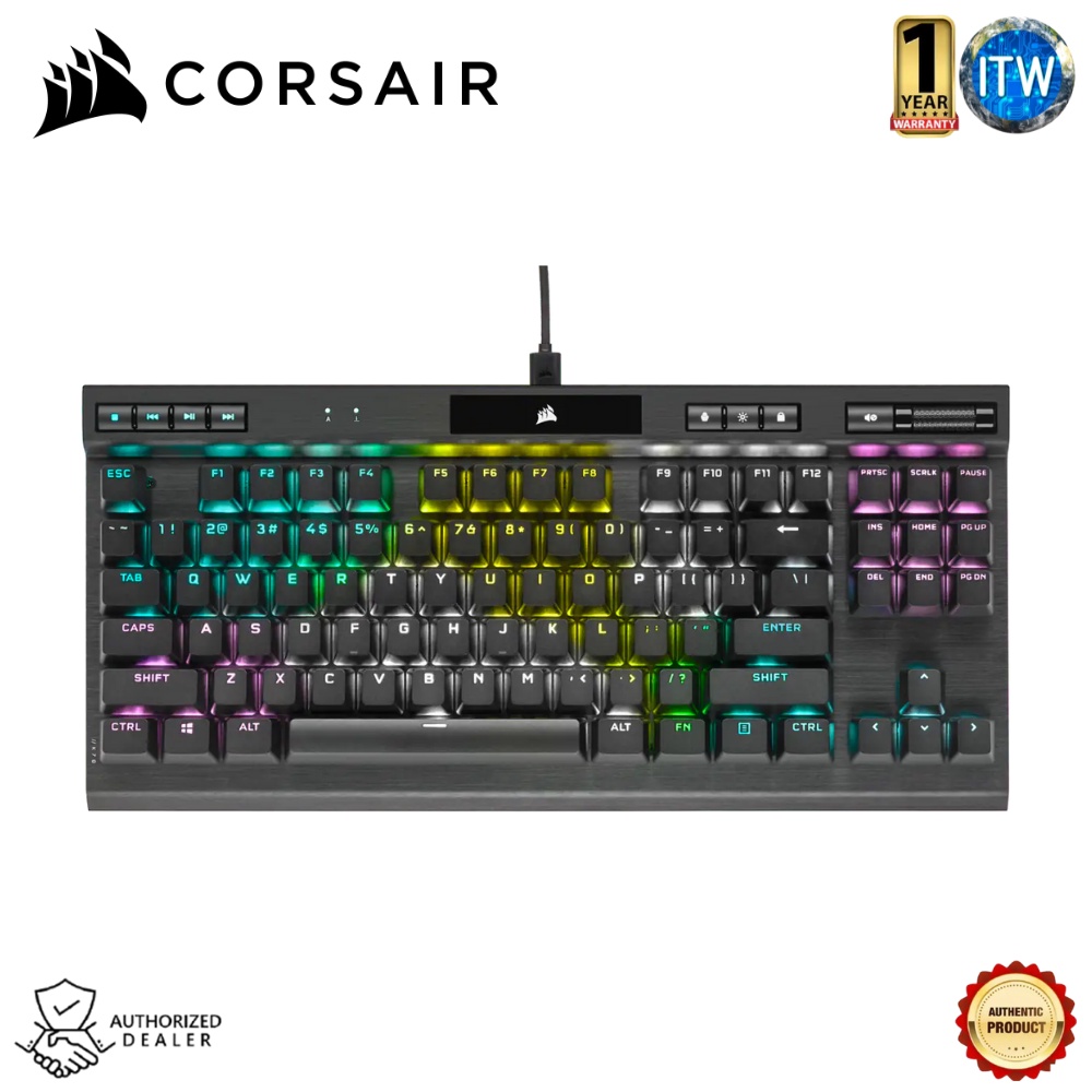 Corsair K70 RGB TKL Champion Series - Optical-Mechanical Gaming Keyboard w/ PBT Double Shot Pro Keycaps NA (CH-911901A-NA)