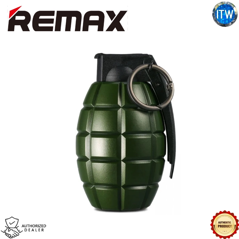 Remax Grenade Power Bank - 5000mAh, Portable Charging Charger - Black Green (RPL-28)