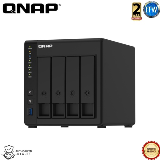 [TS-451D2-2G] QNAP TS-451D2-2G - 4 Bay, Intel Celeron J4025 2-core/2-thread, 2GB-DDR4 (1x2GB) NAS (TS-451D2-2G)