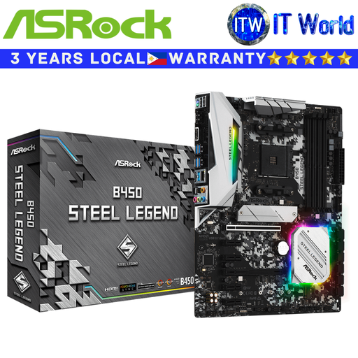 [B450 Steel Legend] ASRock Motherboard B450 Steel Legend ATX AM4 DDR4