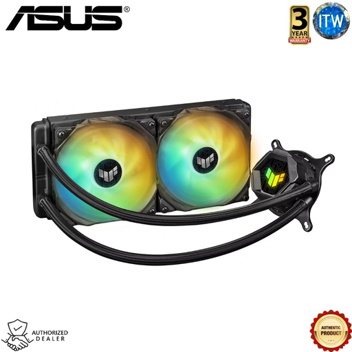 [TUF LC 240 ARGB] Asus TUF Gaming LC 240 ARGB - AIO liquid CPU cooler Aura Sync and dual TUF Gaming 120mm Radiator Fans