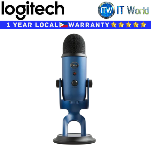 [988-000450 BLUE YETI USB MIC MIDNIGHT BLUE] Logitech Blue Microphone for PC Yeti Premium USB Microphone (Silver | Midnight Blue) (Midnight Blue) (Midnight Blue)