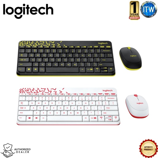 [MK240 BLACK] Logitech MK240 Wireless Keyboard and Mouse Combo - Cheerful and Compact Wireless Combo (Black)