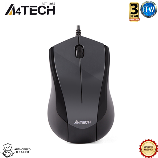 [N 400-1 Glossy Grey] A4tech N-400 - Wired Mouse (Grey)
