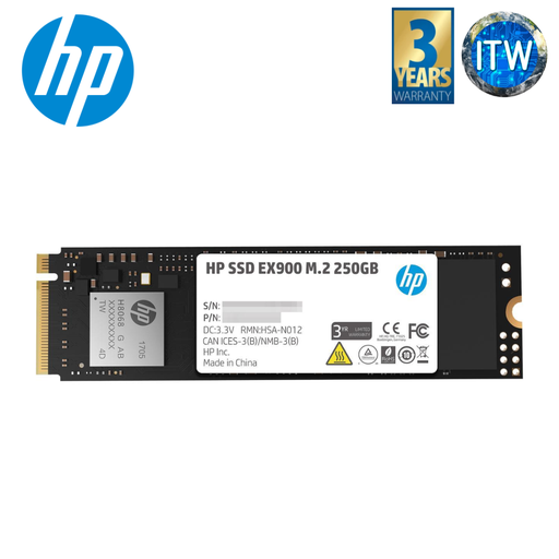 [EX900 250GB] HP EX900 - M.2 2280 PCI-Express 3.0 x4 Nvme 3D TLC NAND Internal Solid State Drive (250GB/500GB/1TB) (250GB)