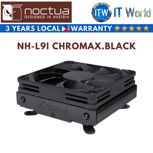 [NOCTUA NH-L9i chromax.black] Noctua NH-L9i chromax.black 37mm Low Profile CPU Cooler (NH-L9i chromax.black, Black)