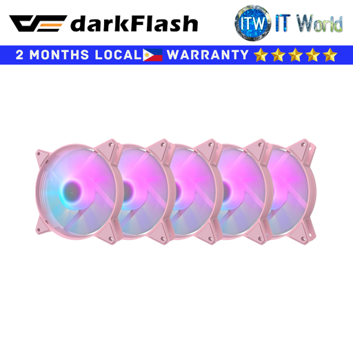 [C6 5in1 Pink] Darkflash PC Fan C6 5in1 Pink 120mm ARGB Lightning Hydraulic Bearing (Pink)
