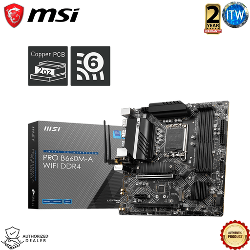 [B660M-A WIFI DDR4] Msi Pro B660M-A Wifi DDR4 - Intel® B660 Chipset MATX Motherboard
