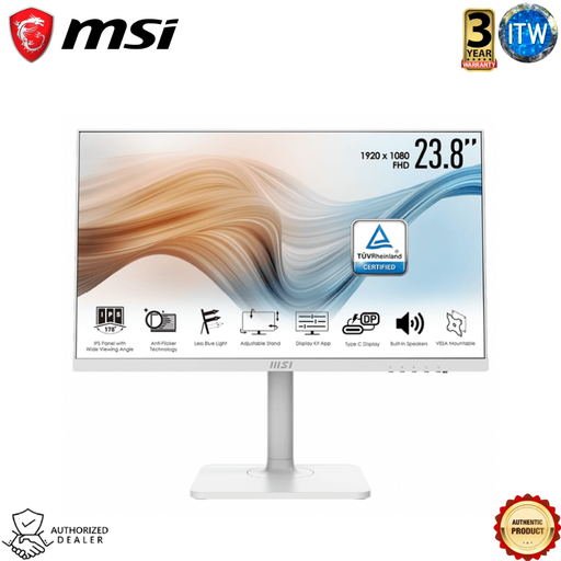 [MD241PW] Msi Modern MD241PW - 23.8, 1920 x 1080 (Full HD) IPS, Anti-glare Business Productivity Monitor